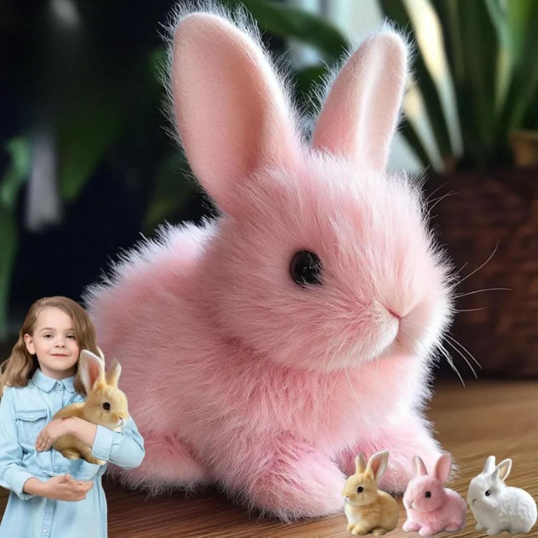 Toy Bunny Plush Interactive Soft Faux Fur Gift - Image 7