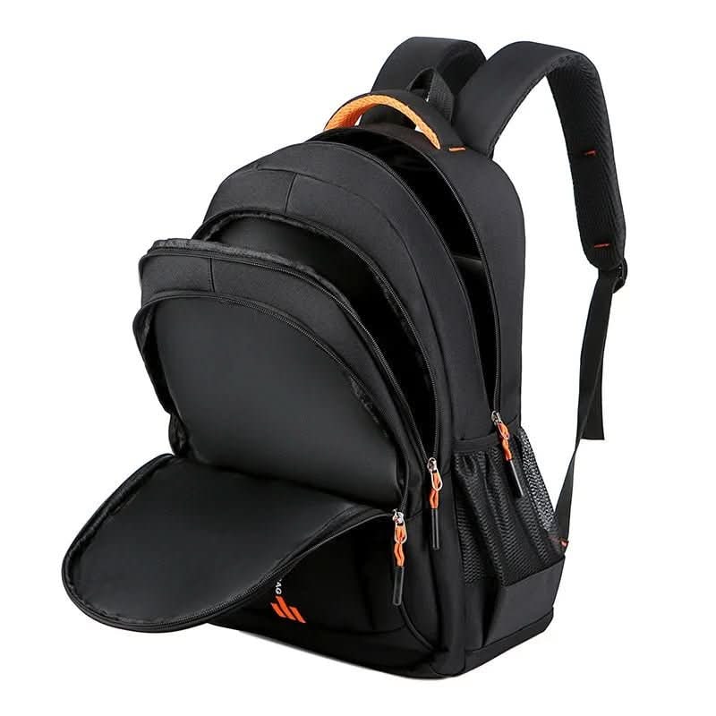 Travel Laptop Backpack Mens Leather Multi-Compartment with Padded Straps Waterproof - Image 6