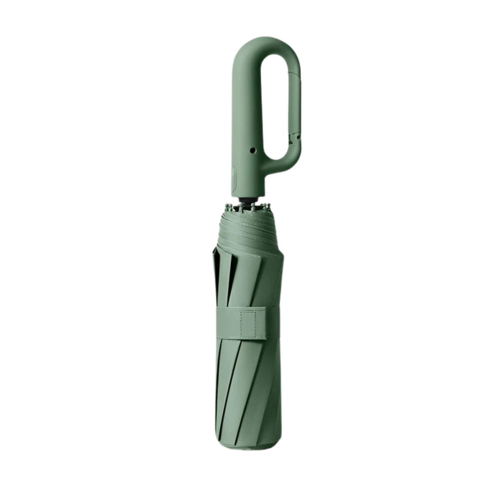 Travel Umbrella Folding Portable Compact Automatic Carabiner Clip Handle Uv Protection - Image 4
