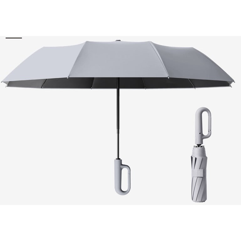 Travel Umbrella Folding Portable Compact Automatic Carabiner Clip Handle Uv Protection - Image 5
