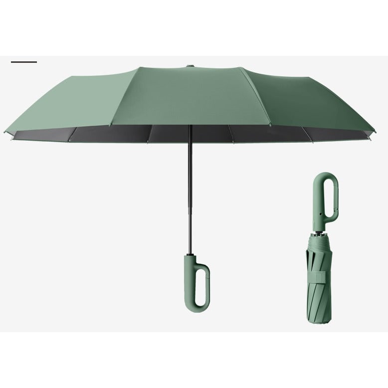 Travel Umbrella Folding Portable Compact Automatic Carabiner Clip Handle Uv Protection - Image 7