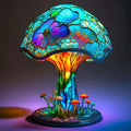 Ambient Stained Glass Table Lamp Vibrant Decorative Glow