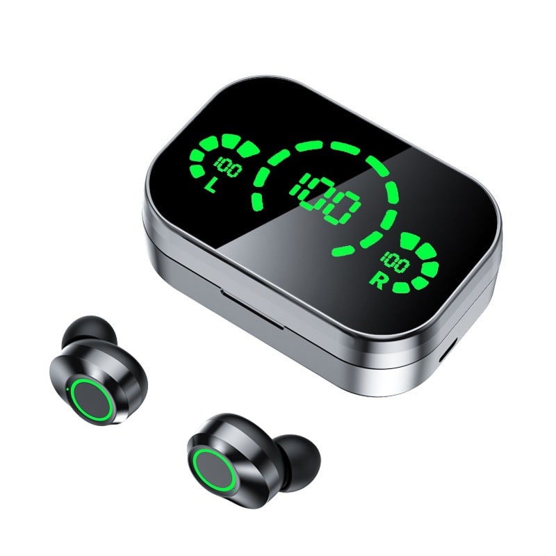 True Wireless Earbuds with Digital Display Charging Case and Bluetooth 5.3 - Image 1
