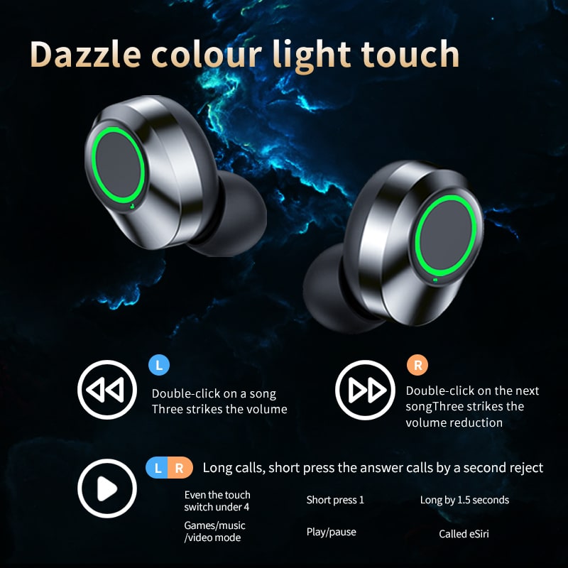 True Wireless Earbuds with Digital Display Charging Case and Bluetooth 5.3 - Image 3