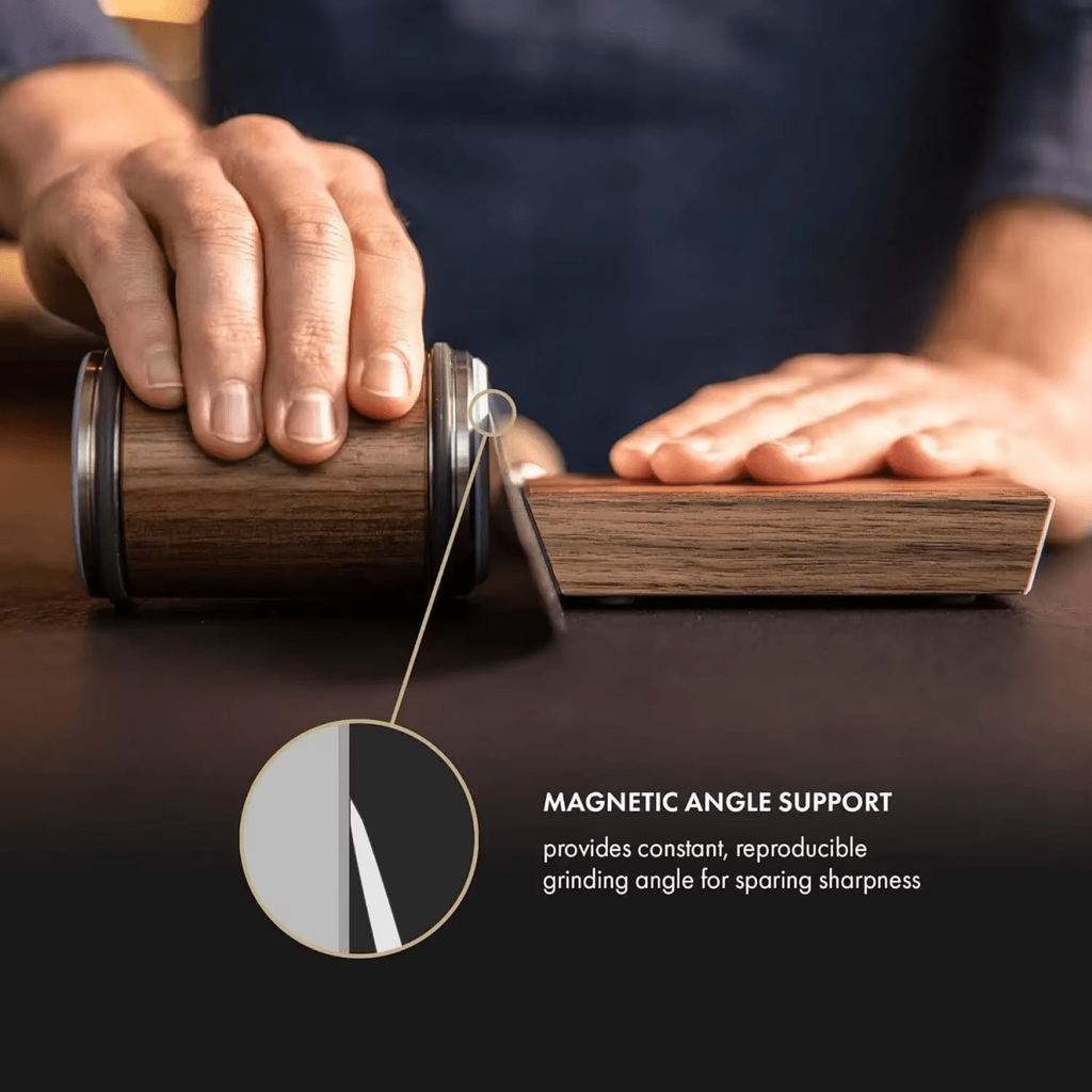 Tumbler Rolling Knife Sharpener Magnetic Angle Guide Wood Portable Diamond - Image 3