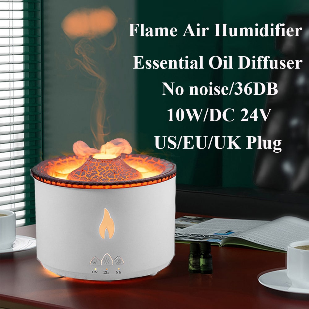 Ultrasonic Essential Oil Diffuser with Flame Light and Jellyfish Mist Mode Aromatherapy Machine - Image 13