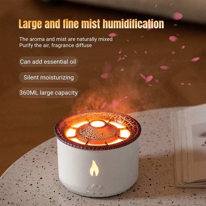 Ultrasonic Essential Oil Diffuser with Flame Light and Jellyfish Mist Mode Aromatherapy Machine - Image 15