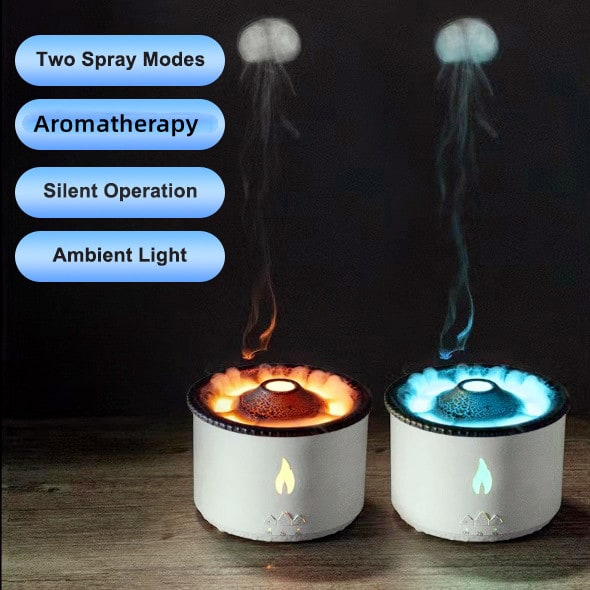 Ultrasonic Essential Oil Diffuser with Flame Light and Jellyfish Mist Mode Aromatherapy Machine - Image 2
