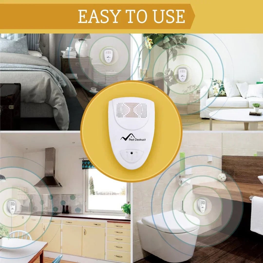 Ultrasonic Pest Repeller Plug Portable LED Indicator Compact White - Image 6