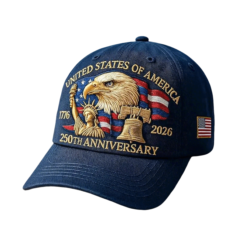 Usa Baseball Cap Patriotic Hat Embroidered Eagle Liberty Bell Adjustable Outdoor - Image 1