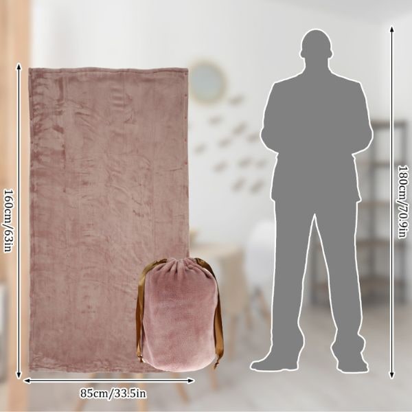 USB Heated Blanket Throw with Cordless Portable Design and Fleece Fabric Queen Size - Image 7