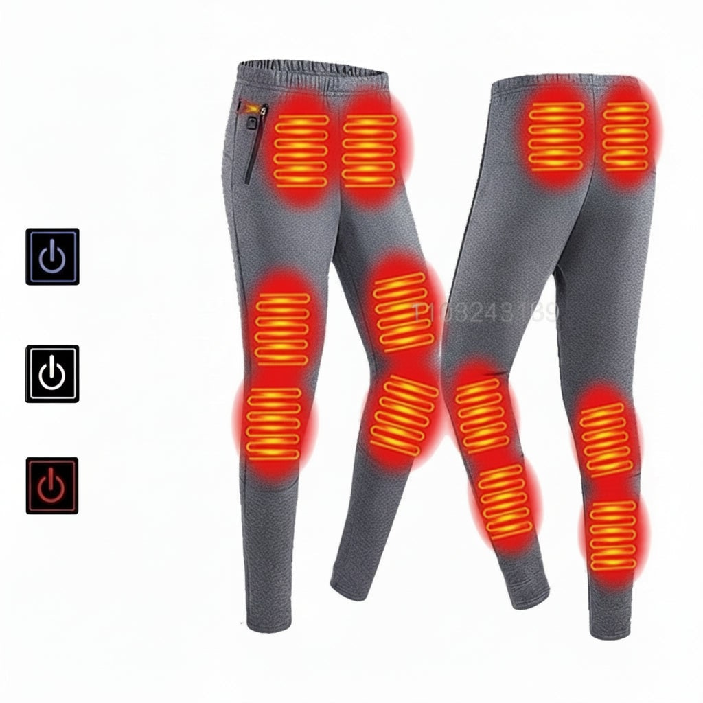 USB Heated Long Johns Thermal Underwear Set with Multiple Heating Zones for Cold Weather - Image 2