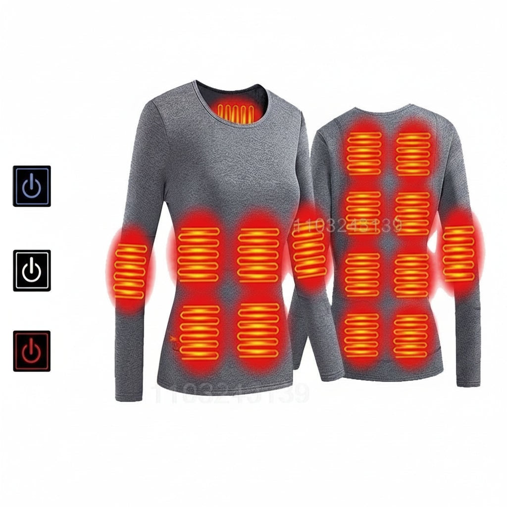 USB Heated Long Johns Thermal Underwear Set with Multiple Heating Zones for Cold Weather - Image 5