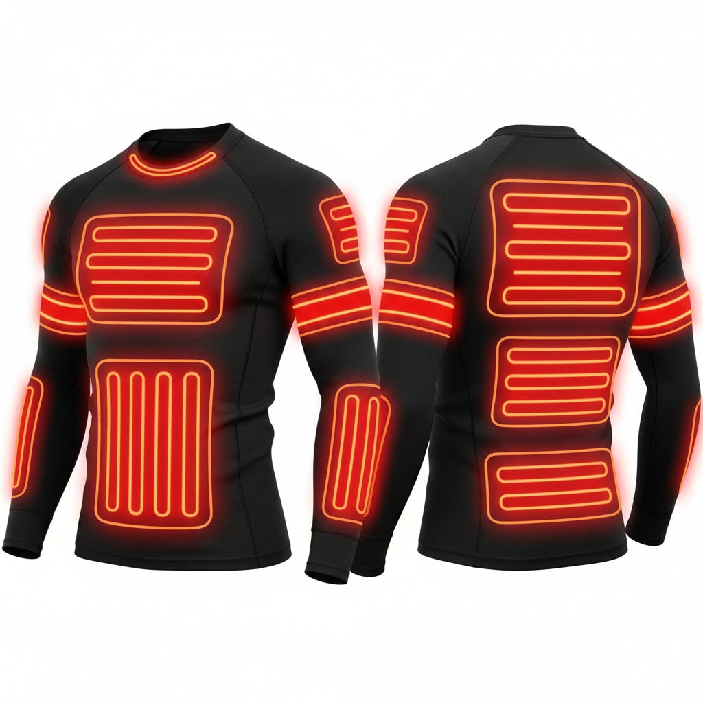 USB Heated Long Johns Thermal Underwear Set with Multiple Heating Zones for Cold Weather - Image 7