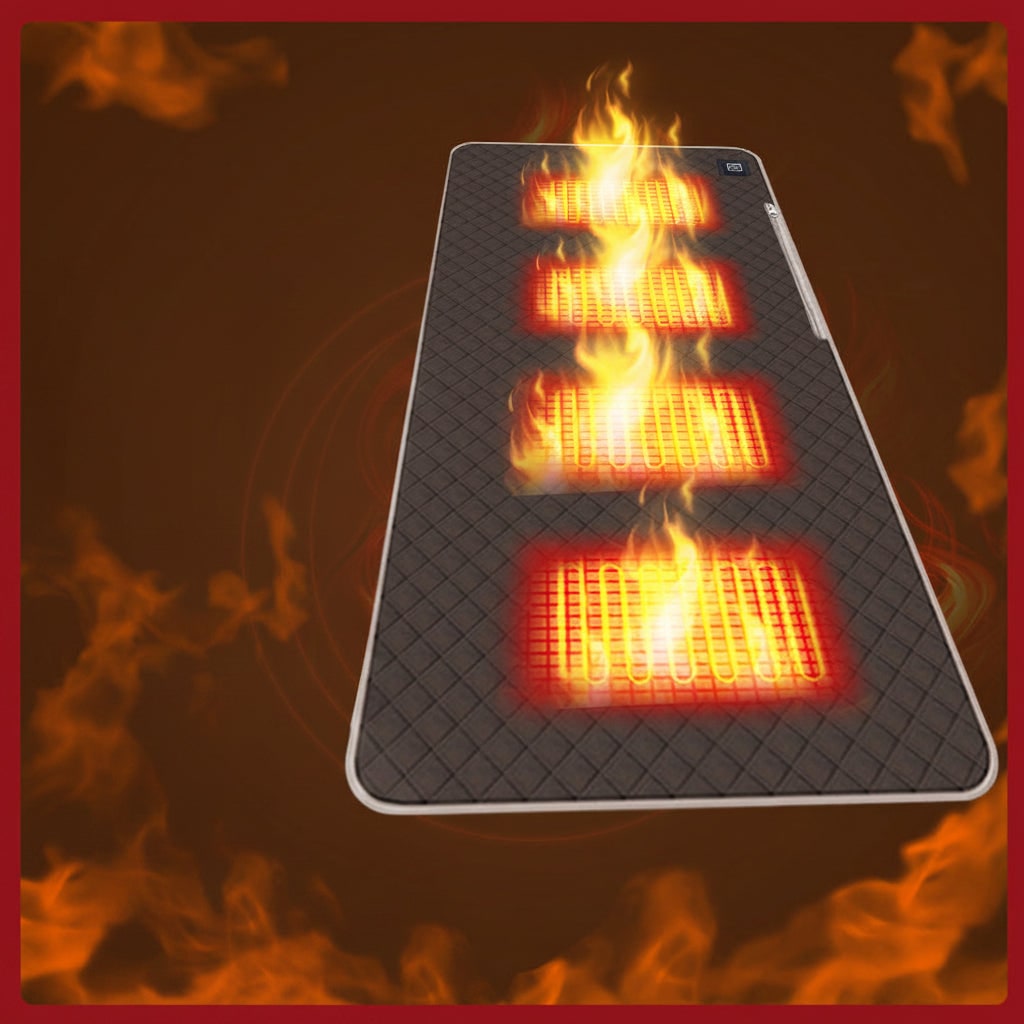 USB Powered Heated Camping Sleeping Pad with Multiple Heating Zones and Quilted Fabric - Image 2