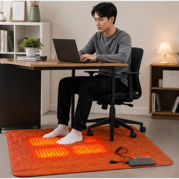 USB Powered Heated Camping Sleeping Pad with Multiple Heating Zones and Quilted Fabric - Image 7