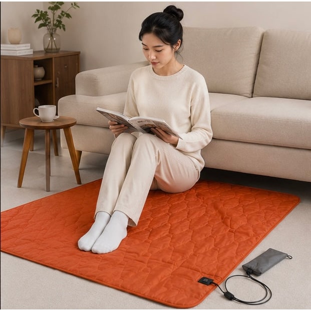 USB Powered Heated Camping Sleeping Pad with Multiple Heating Zones and Quilted Fabric - Image 9