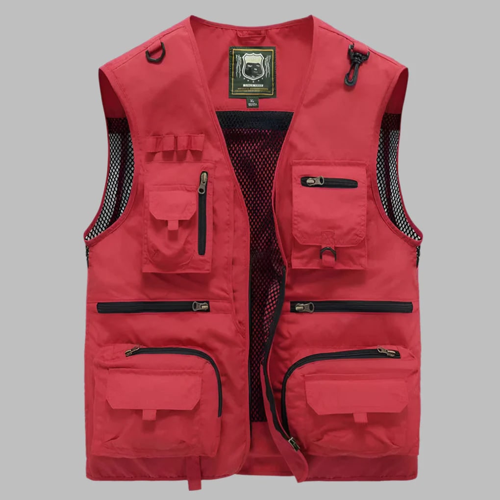 Utility Vest with Multiple Pockets and Mesh Lining for Fishing Travel and Work Lightweight - Image 1