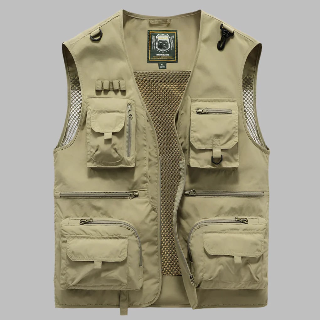 Utility Vest with Multiple Pockets and Mesh Lining for Fishing Travel and Work Lightweight - Image 3
