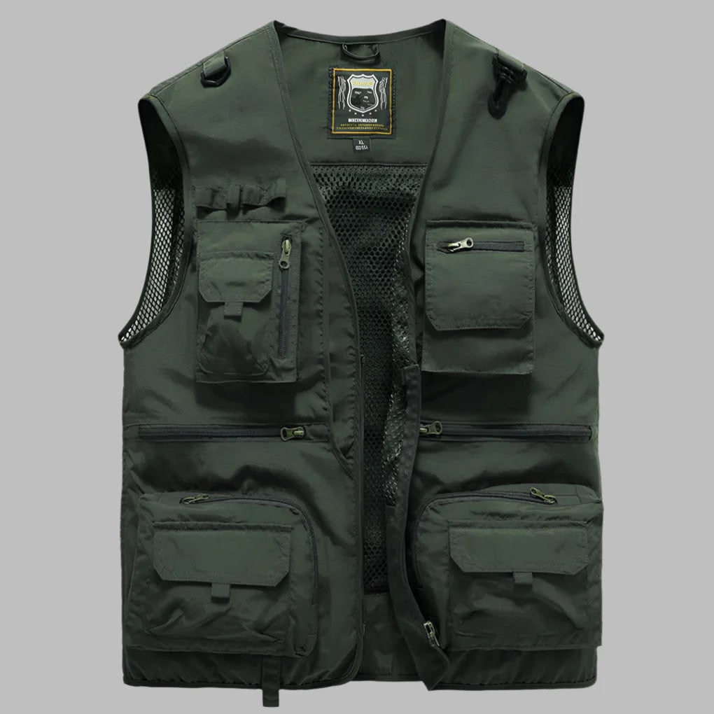 Utility Vest with Multiple Pockets and Mesh Lining for Fishing Travel and Work Lightweight - Image 4