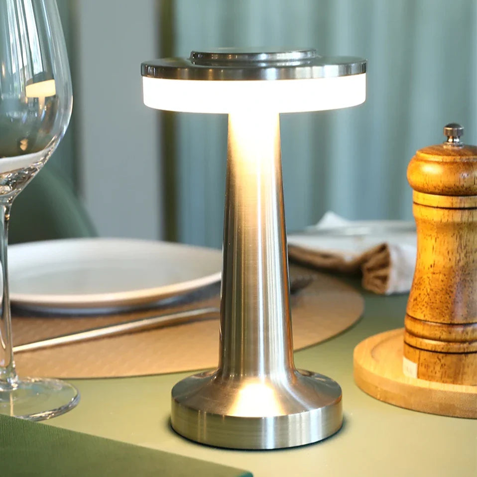 Portable Dimmable Table Lamp Elegant Retro Design