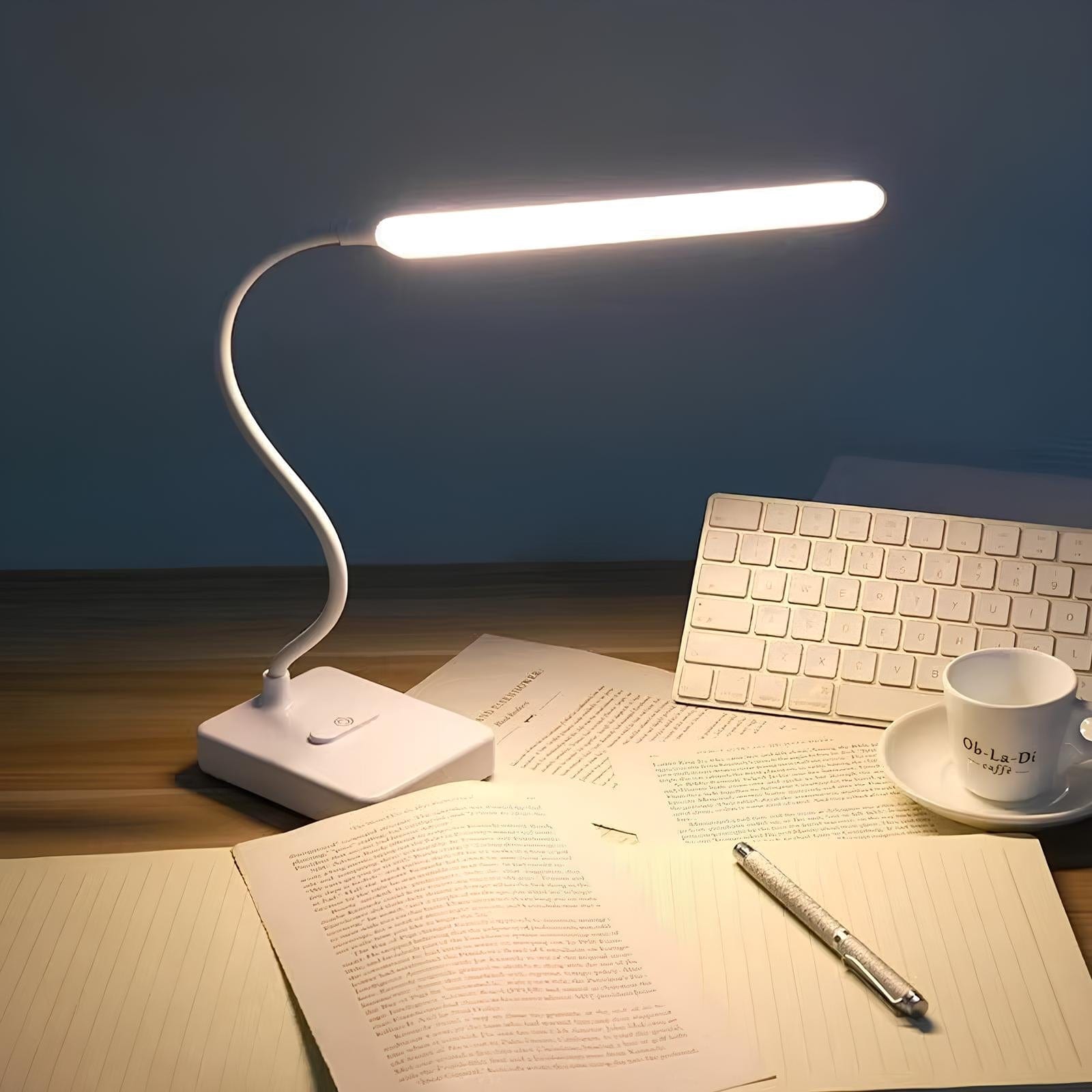 Flexible Arm Desk Lamp Rechargeable Adjustable Light