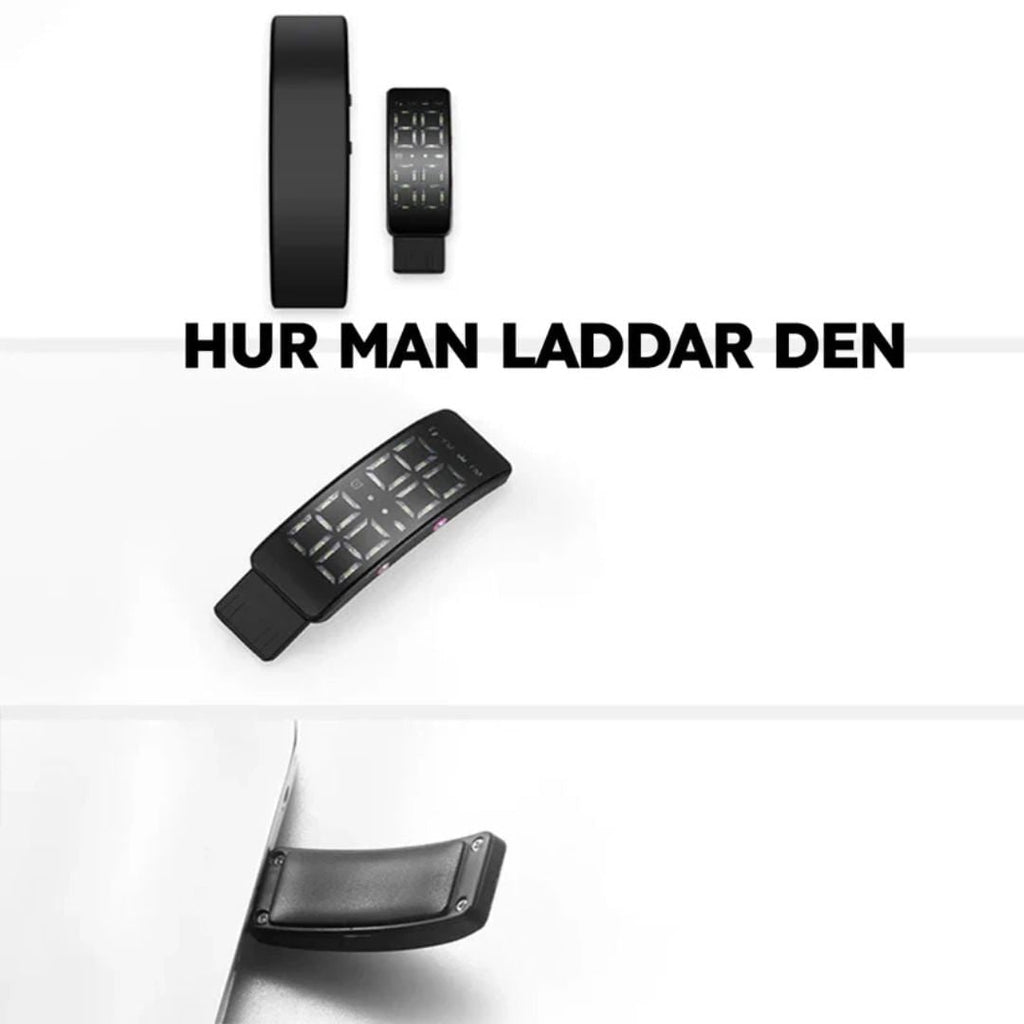Vibrating Wrist Alarm Clock with Silent LED Display and USB Charging Wristband - Image 3