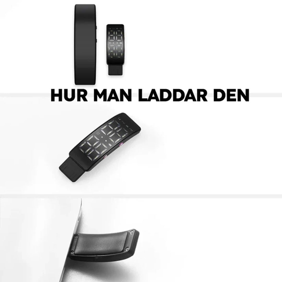 Vibrating Wrist Alarm Clock with Silent LED Display and USB Charging Wristband - Image 3