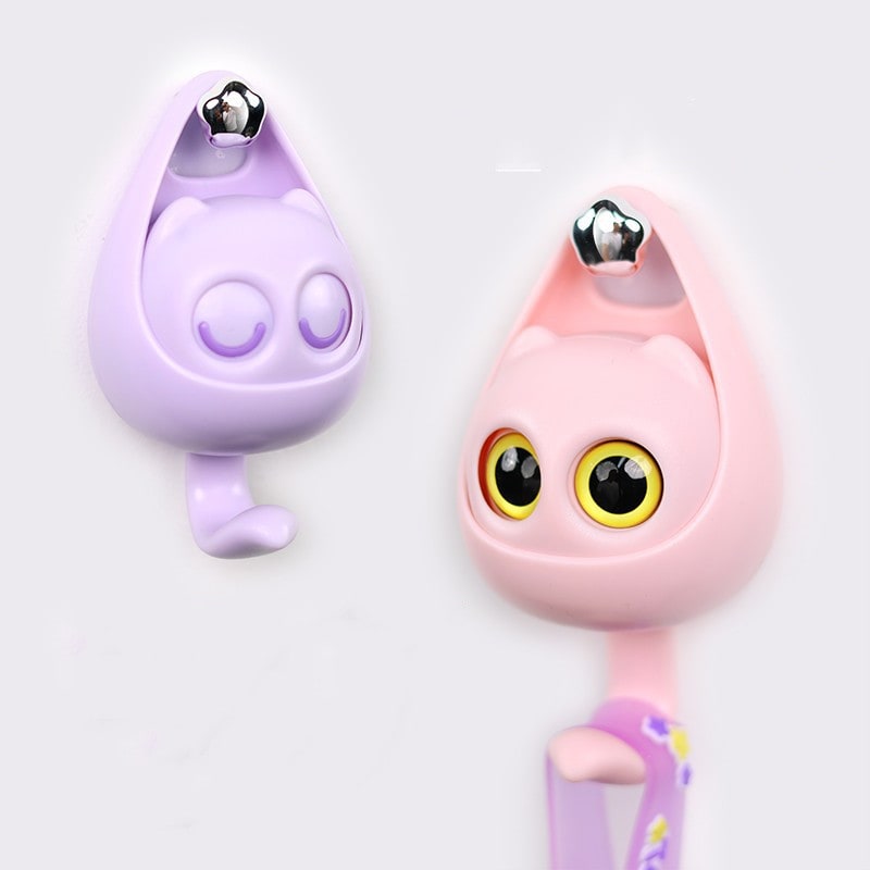 Wall Hooks with Adhesive Backing Winking Cat Coat for Mounted Decoration Key and Hat for Home - Image 13