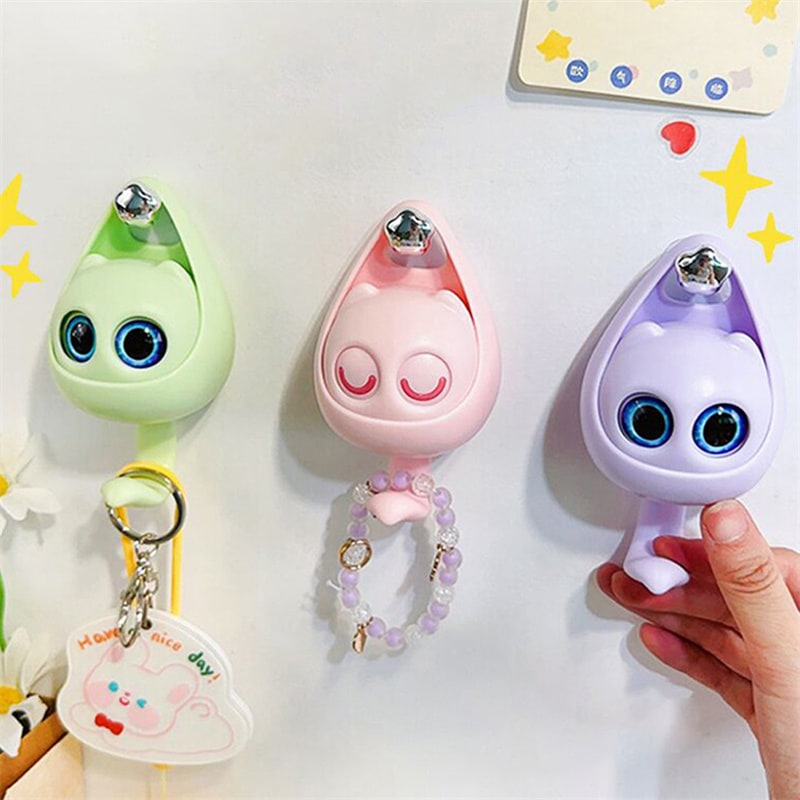 Wall Hooks with Adhesive Backing Winking Cat Coat for Mounted Decoration Key and Hat for Home - Image 16