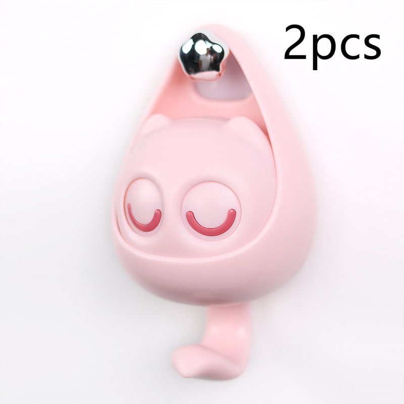 Wall Hooks with Adhesive Backing Winking Cat Coat for Mounted Decoration Key and Hat for Home - Image 17