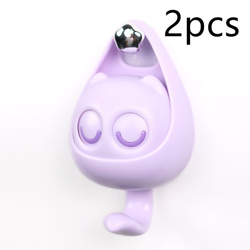 Wall Hooks with Adhesive Backing Winking Cat Coat for Mounted Decoration Key and Hat for Home - Image 19