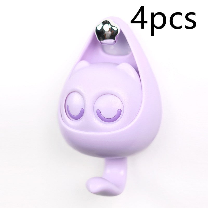 Wall Hooks with Adhesive Backing Winking Cat Coat for Mounted Decoration Key and Hat for Home - Image 20