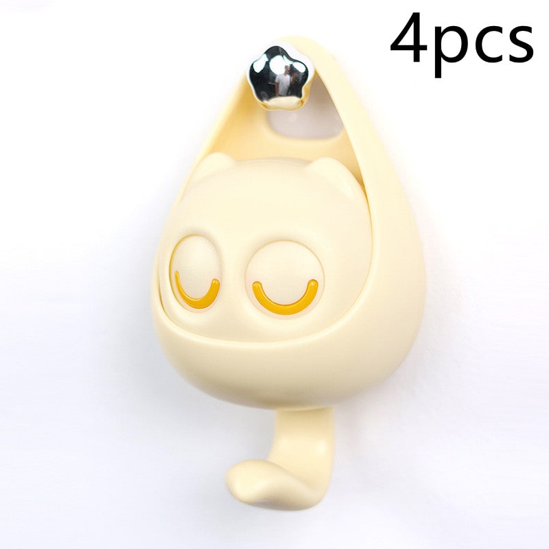 Wall Hooks with Adhesive Backing Winking Cat Coat for Mounted Decoration Key and Hat for Home - Image 21