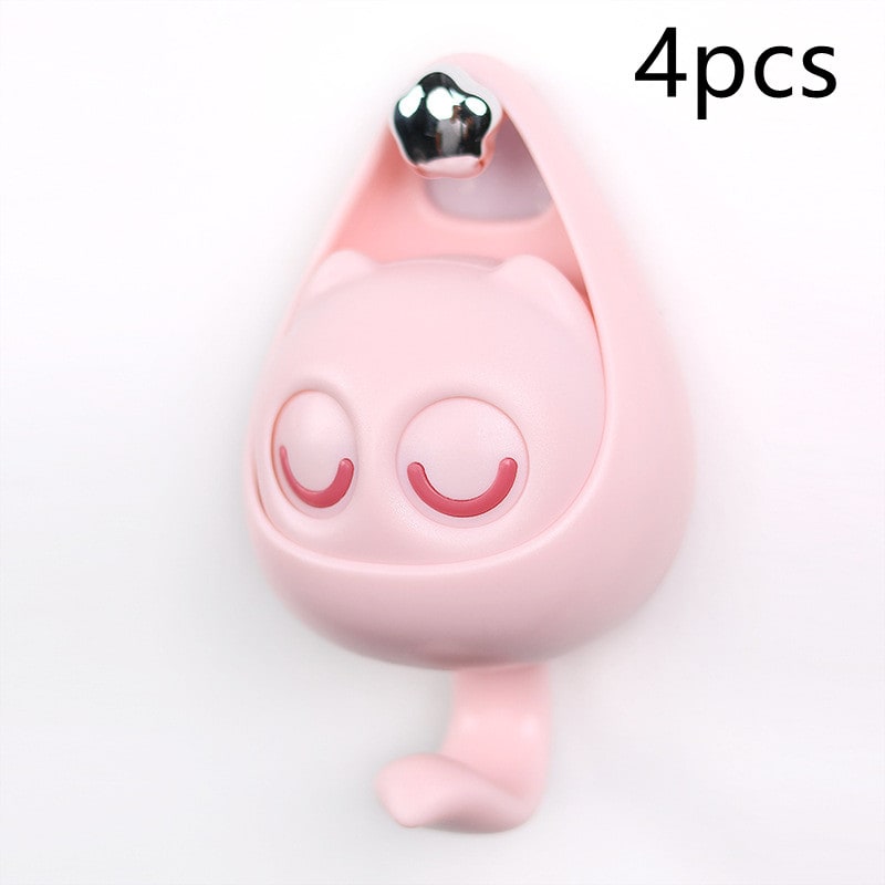 Wall Hooks with Adhesive Backing Winking Cat Coat for Mounted Decoration Key and Hat for Home - Image 22