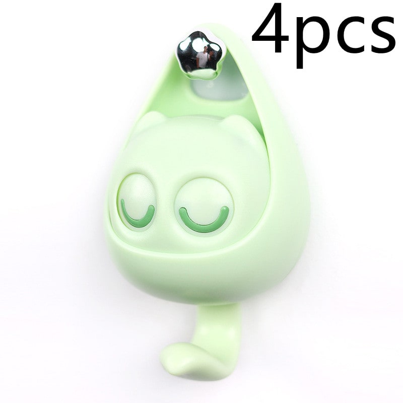 Wall Hooks with Adhesive Backing Winking Cat Coat for Mounted Decoration Key and Hat for Home - Image 23