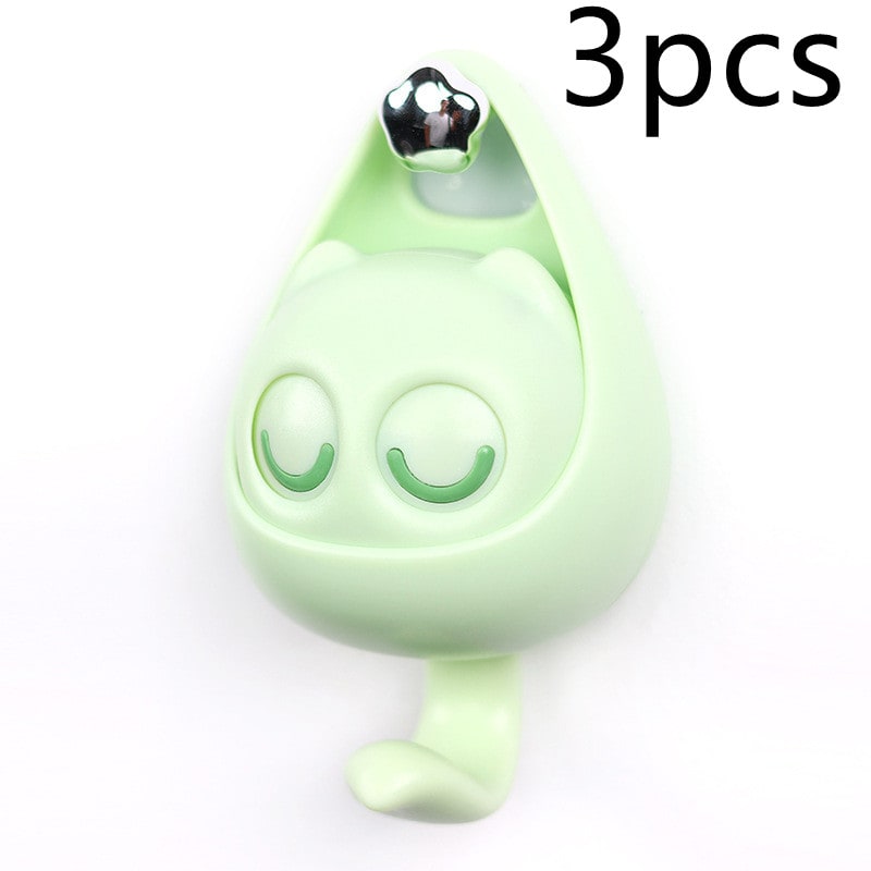Wall Hooks with Adhesive Backing Winking Cat Coat for Mounted Decoration Key and Hat for Home - Image 8