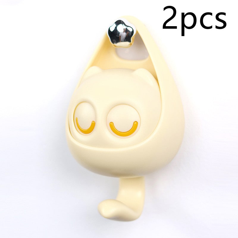 Wall Hooks with Adhesive Backing Winking Cat Coat for Mounted Decoration Key and Hat for Home - Image 9