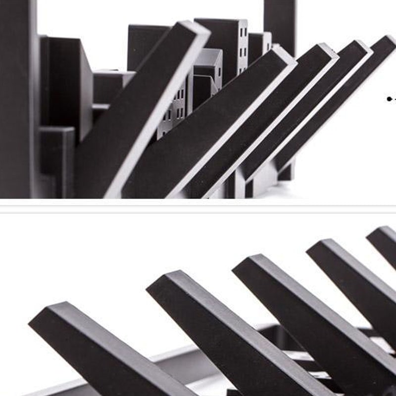 Wall Mounted and Hung Coat Rack with 5 Flip-Down Hooks Decorative Cityscape Design Wooden - Image 1