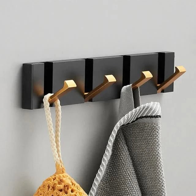 Wall Mounted Coat Rack Modern Folding Retractable Space Saving Metal Stainless Steel - Image 11