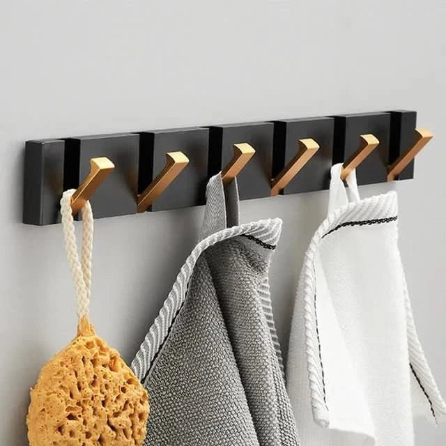 Wall Mounted Coat Rack Modern Folding Retractable Space Saving Metal Stainless Steel - Image 12
