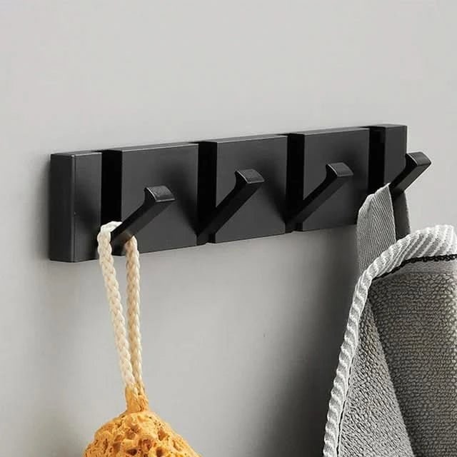 Wall Mounted Coat Rack Modern Folding Retractable Space Saving Metal Stainless Steel - Image 13