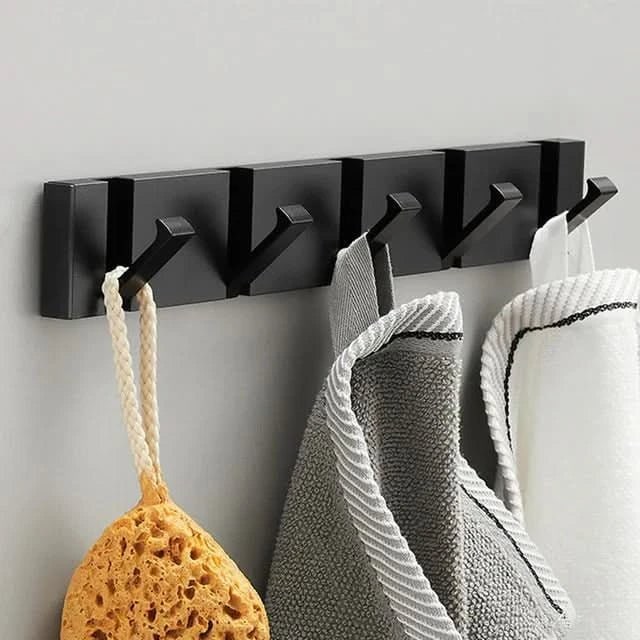 Wall Mounted Coat Rack Modern Folding Retractable Space Saving Metal Stainless Steel - Image 15