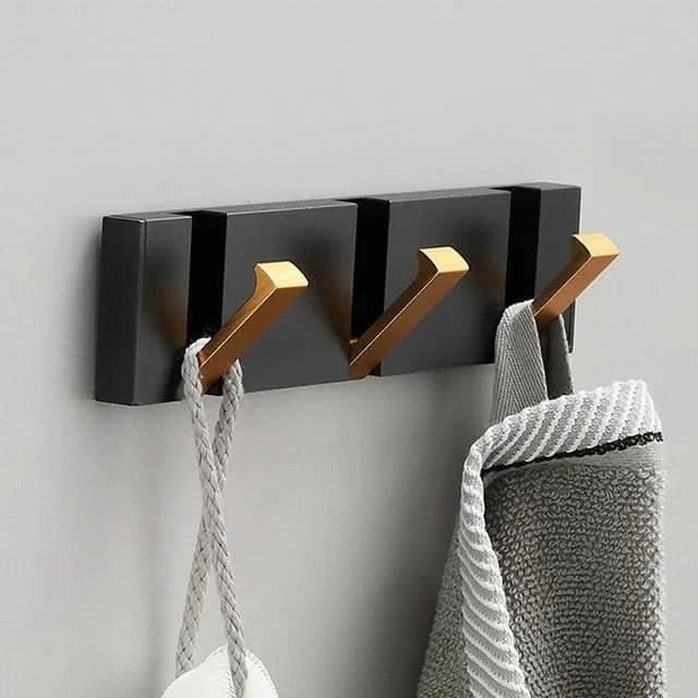 Wall Mounted Coat Rack Modern Folding Retractable Space Saving Metal Stainless Steel - Image 8