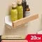 Wall Mounted Floating Shelves with Wooden Front Rail and Metal Bracket - Image 13