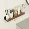 Wall Mounted Floating Shelves with Wooden Front Rail and Metal Bracket - Image 15