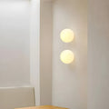 Wall Sconce Light Frosted Glass Globe Flush Mount Minimalist Modern - Image 1