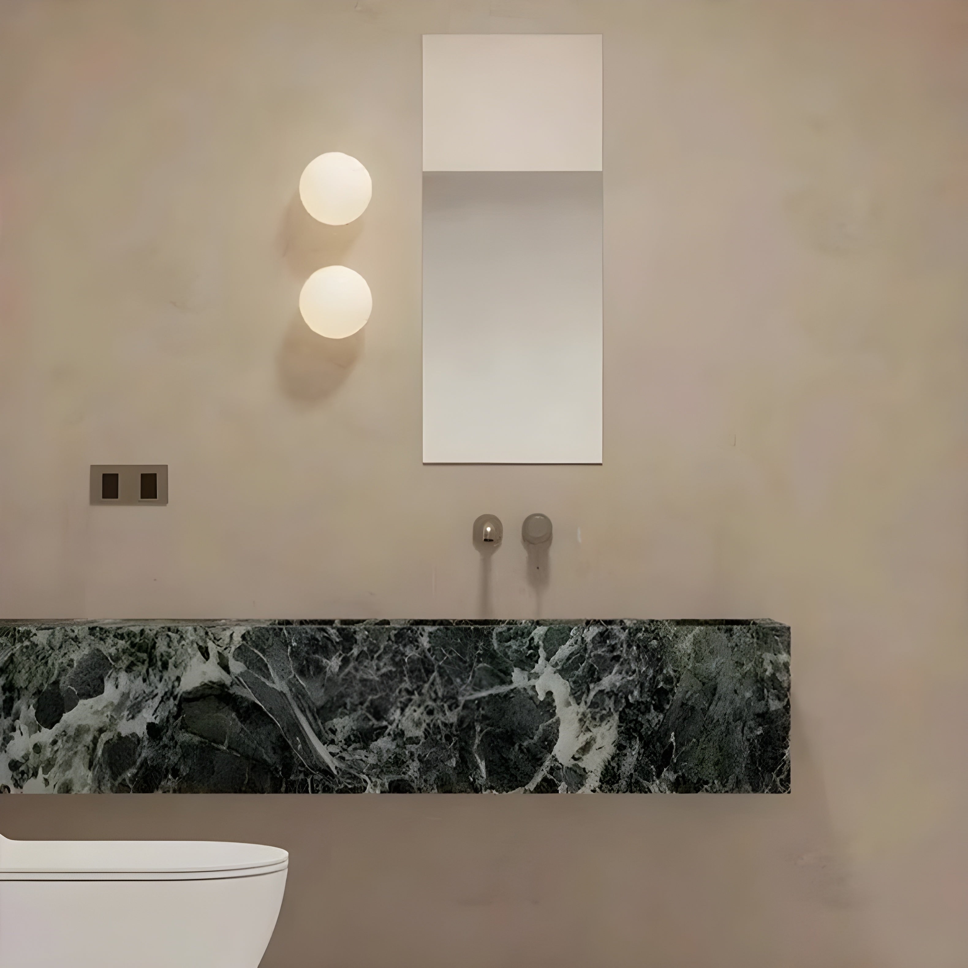 Wall Sconce Light Frosted Glass Globe Flush Mount Minimalist Modern - Image 2