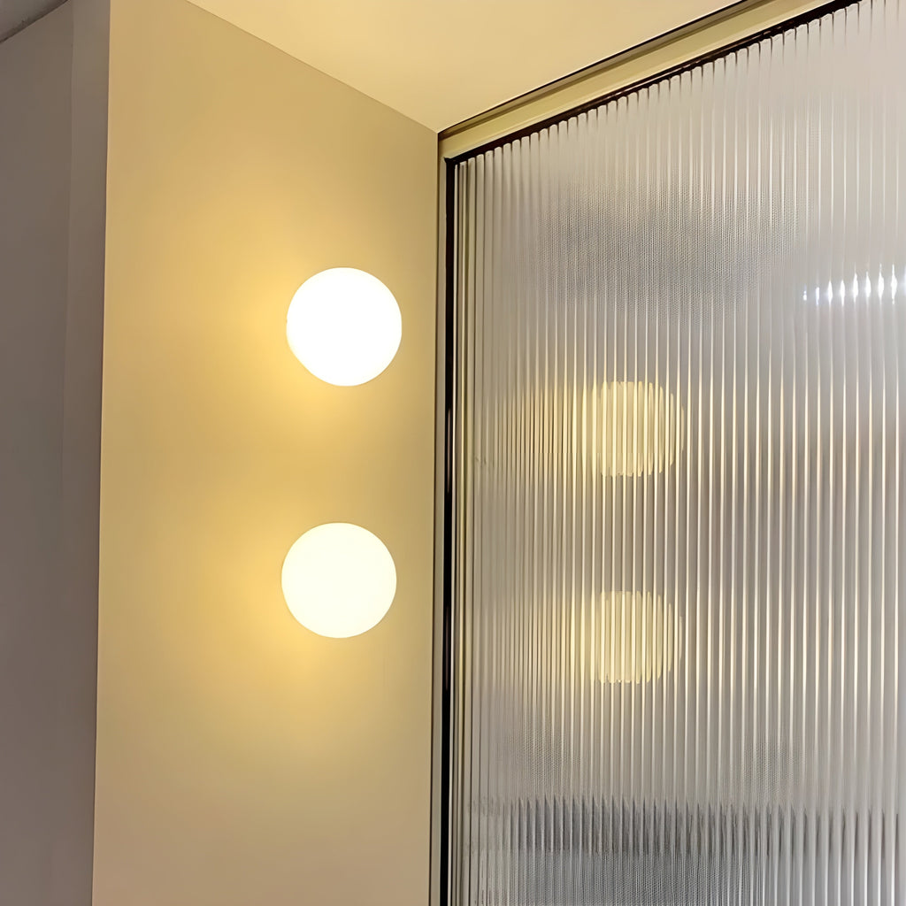 Wall Sconce Light Frosted Glass Globe Flush Mount Minimalist Modern - Image 4