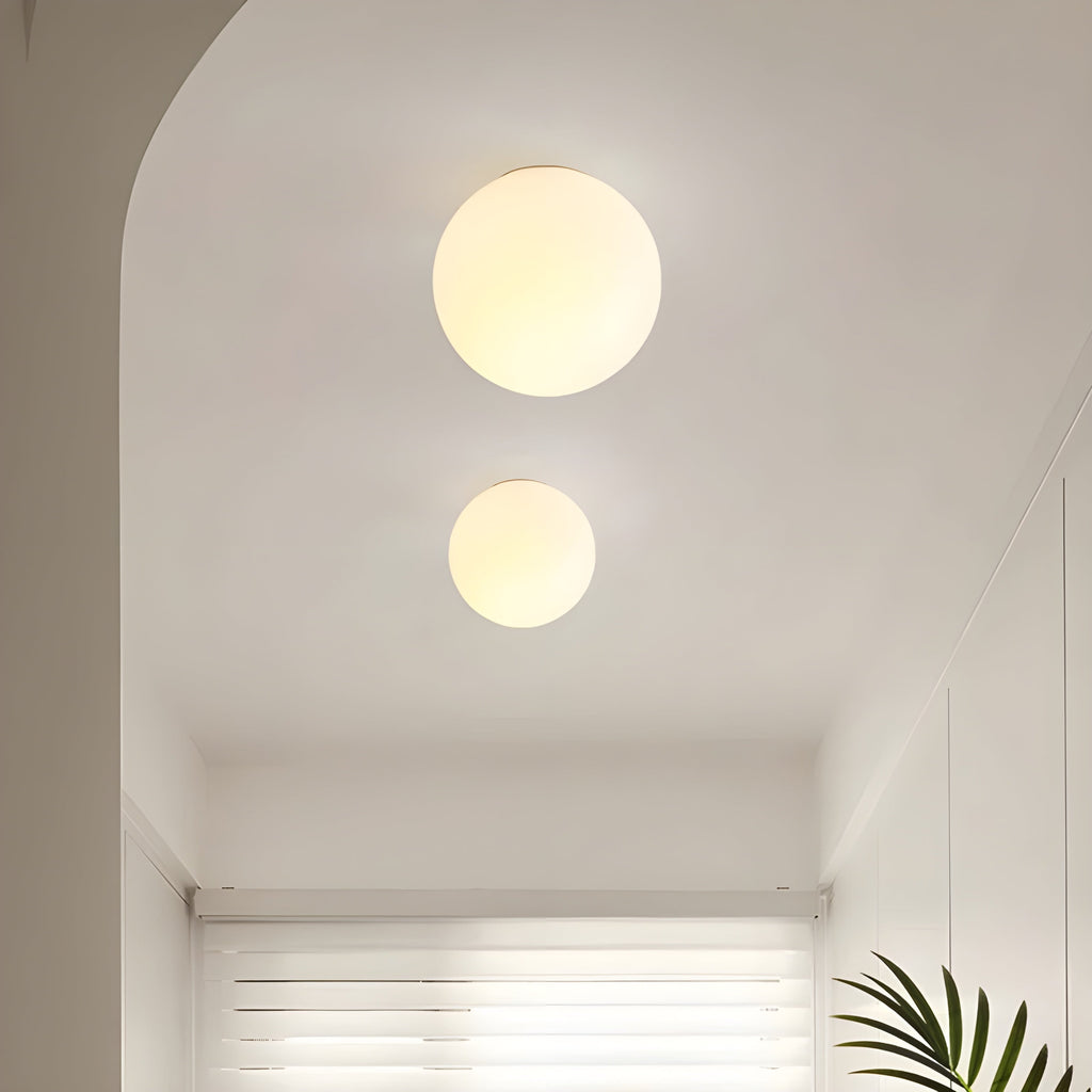 Wall Sconce Light Frosted Glass Globe Flush Mount Minimalist Modern - Image 5